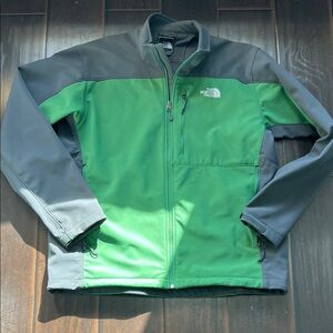 The North Face Green and Grey Jacket, size XXL